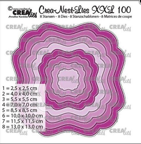 Crealies Crea-Nest-Lies XXL Fantasieform A CLXXL100 max. 13 x 13 cm