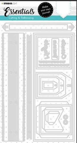 Studio Light Cutting Die Slimline Journal Essentials nr.101 SL-ES-CD101 154x249 mm