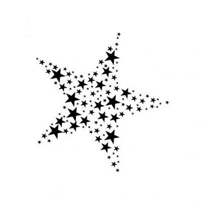 Stempel - Sternenstern - B 40 x H 40 mm