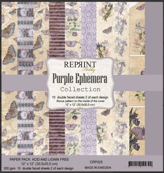 Reprint Hobby Purple Epherma Collection 12x12 Paper Pack