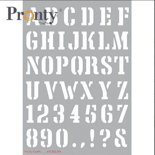 Pronty Mask stencil Alphabet 470.802.094 A5
