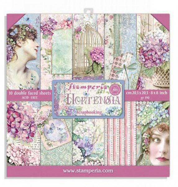 Stamperia Paper Pack 12x12 Hortensia (10 Blatt)