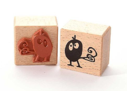 Heindesign Motivstempel ganz junger Vogel 4x4 cm