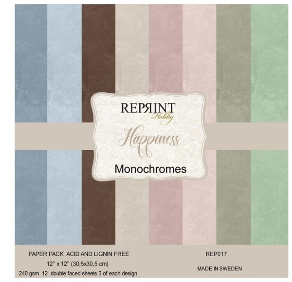 Reprint Hobby Happiness 12x12 Inch Cardstock (REP017)