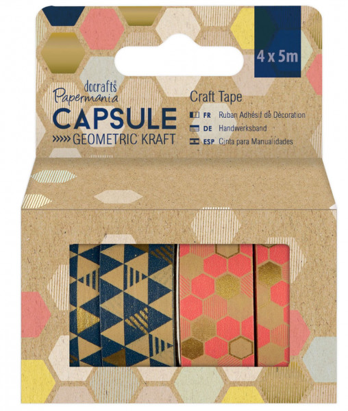 Papermania 4x5 m Craft Tape Capsule Geometric Kraft