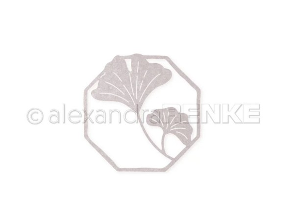 alexandraRENKE Stanzschablone 'Ginko im Achteckrahmen'