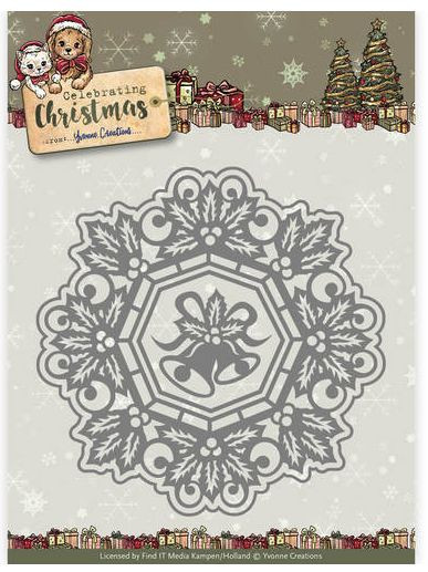 Yvonne Creations Celebrating Christmas Jingle Bells Circle Frame Dies / Stanzschablone YCD 10113