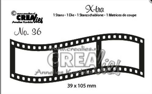 CREAlies Xtra Stanzschablone gebogener Filmstreifen medium