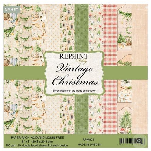 Reprint Hobby 8x8 Paper Pack Vintage Christmas