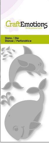 CraftEmotions Stanzschablonen Wale und Delfine