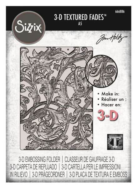 Sizzix • 3-D Texture Fades Embossing Folder Entangled Large A5 by Tim Holtz