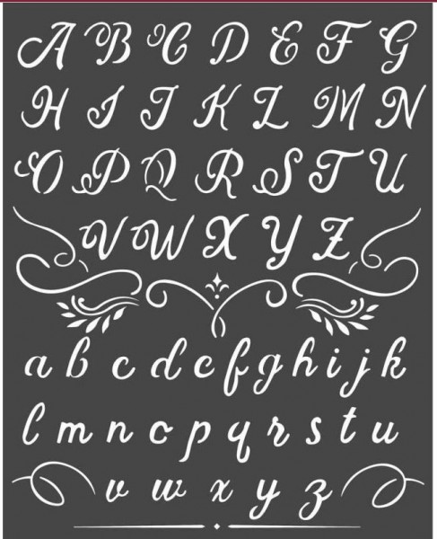 Stamperia Thick Stencil / Schablone 20x25cm Alphabet