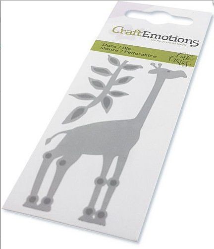 CraftEmotions Die - Giraffe Card 5x10cm Carla Creaties
