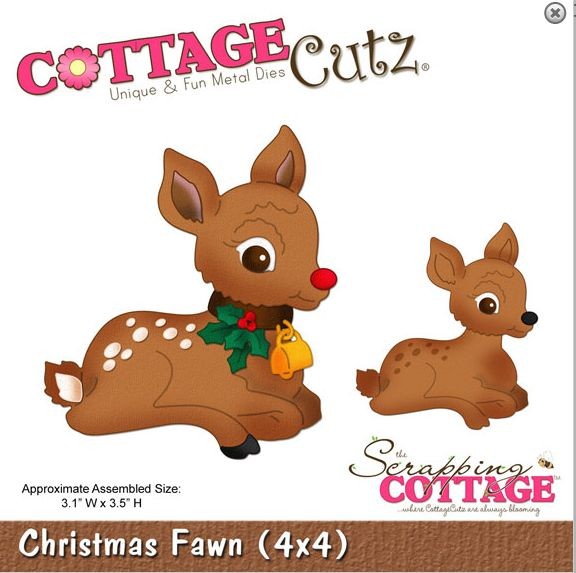 Cottage Cutz Stanzschablone Christmas Fawn 4x4