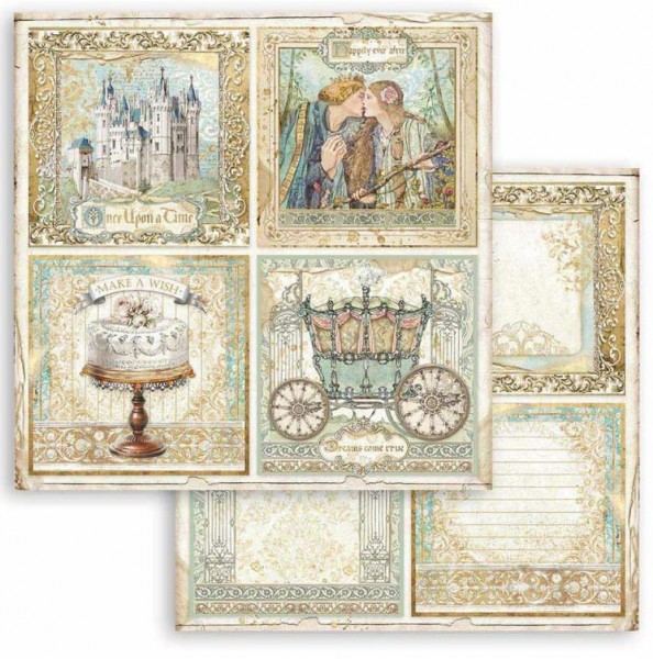 Stamperia Scrapbooking paper double face - Sleeping Beauty 4 cards