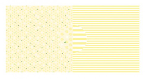 Dini Design Scrapbookpapier Zitronen - Streifen 30,5x30,5cm