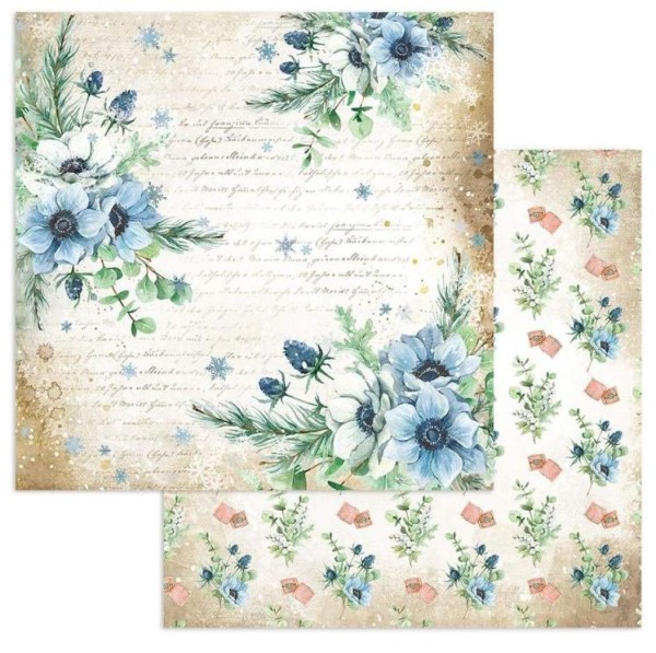 Stamperia Scrapbooking Double face sheet - Romantic Cozy winter flowers