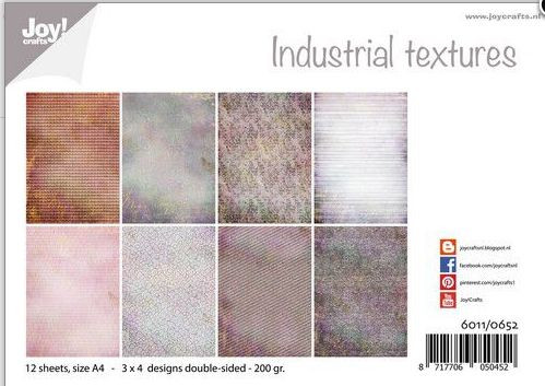 Joy! Crafts Papierset DIN A4 12 Blatt Industrial textures