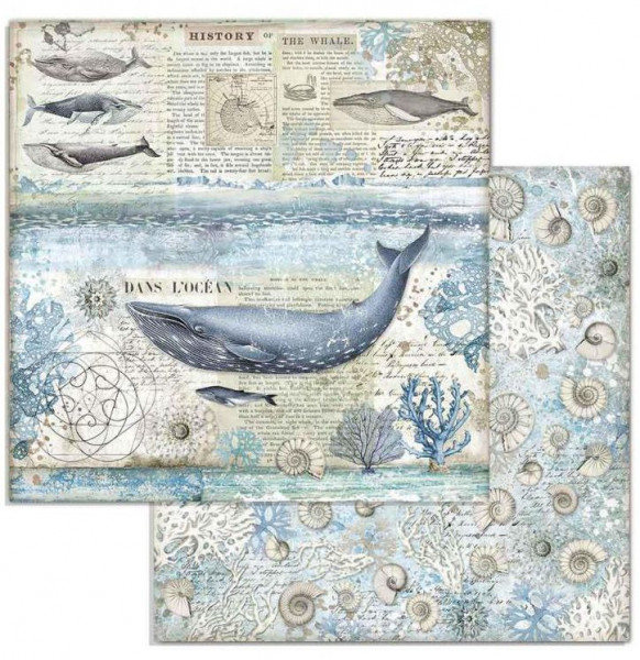Stamperia Double Face Paper Whale