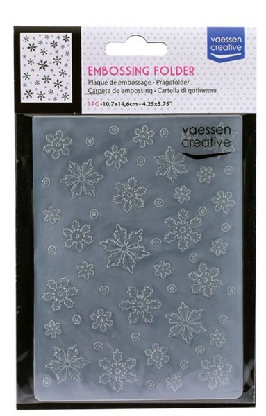 Vaessen Creative Embossingfolder Schneeflocken 10,7 x 14,6 cm