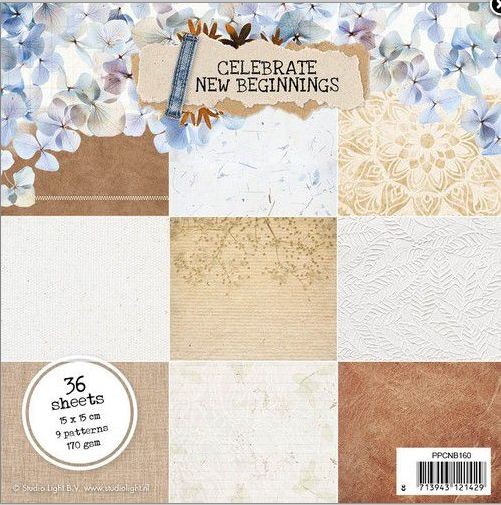 Studio Light Paper pad Celebrate new beginnings nr.160 150x150mm