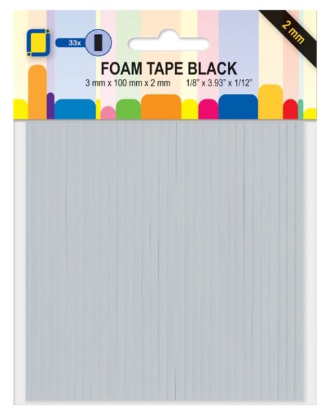 JeJe 3D Foam Lines Black 3x100x2mm (33pcs) (3.3060)