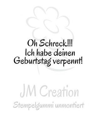 JM Creation unmontierter Stempelgummi Oh Schreck 07-20490