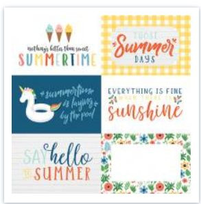 Echo Park Summertime 6x4 Journaling Cards