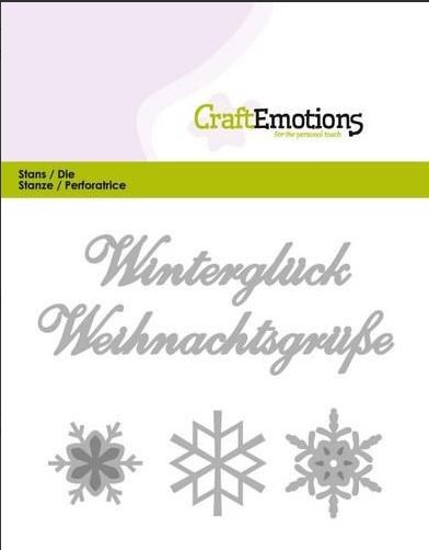 CraftEmotions Die Text - Winterglück (DE) Card 11x9cm