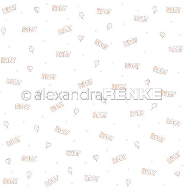 AlexandraRENKE Designpapier 'Baby rosa' 200g/m²