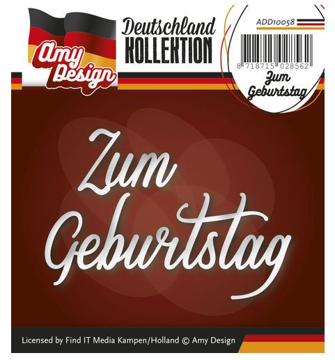 Amy Design Deutschland Kollektion Stanzschablone Zum Geburtstag ADD10058