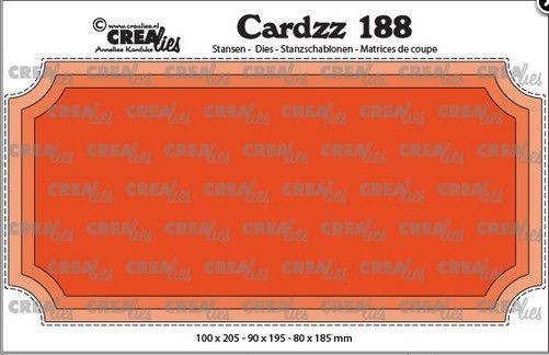 Crealies Cardzz Slimline H ticket double stitch 10x20,5cm