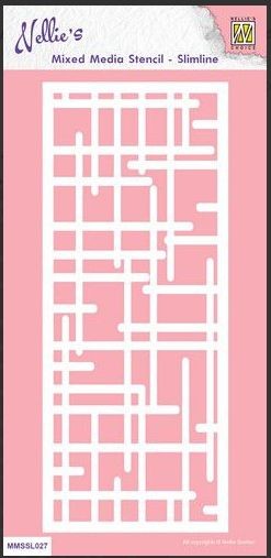 Nellie‘s Choice Mixed Media Stencils Slimline Labyrinth MMSSL027 85x205mm