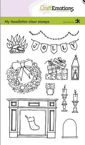 CraftEmotions clearstamps A6 - handletter - X-mas decorations 2 (Eng) Carla Kamphuis