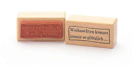 Heindseign Textstempel Weihnachten kommt immer so plötzlich