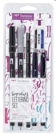 Tombow Lettering Set Beginner - Anfänger 5 Stifte plus Radierer