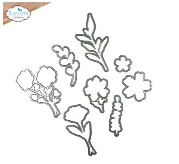 Elizabeth Craft Designs Hello You! Stamp and Die Set Flower Scribbles