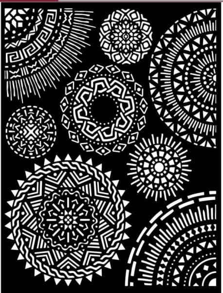 Stamperia Thick stencil cm 20X25 - Savana tribal circles