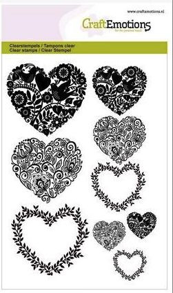 CraftEmotions Clear Stamps Herzen
