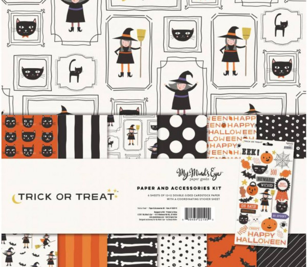 My Mind's Eye Trick or Treat #HLW110 Paper and Accessories Kit