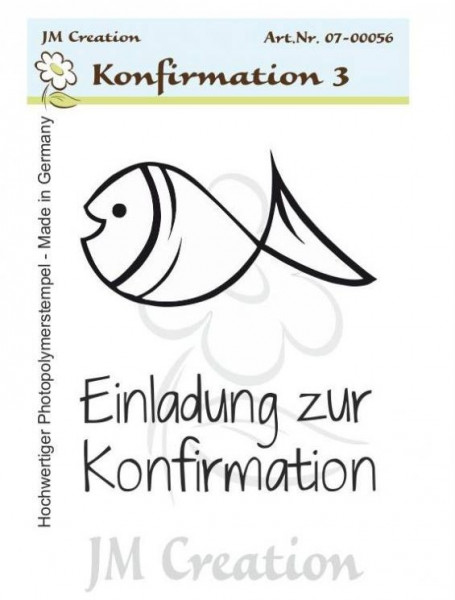 JM Creation Einladung zur Konfirmation und Fisch