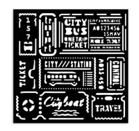 Stamperia Art of Travelling Thick Stencil 12x12cm Tickets (KSTDS06) Stamperia Art of Travelling Thick Stencil 12x12cm Tickets (KSTDS06)