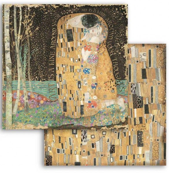 Stamperia Scrapbooking Double face sheet - Klimt the Kiss