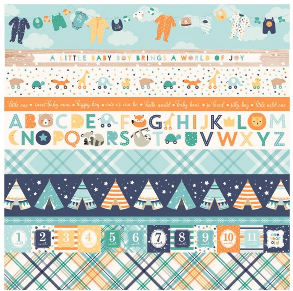 Echo Park Hello Baby Border strips 12x12