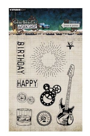 Studio Light • Gearhead's Workshop Clear Stamps Gears & Guitar