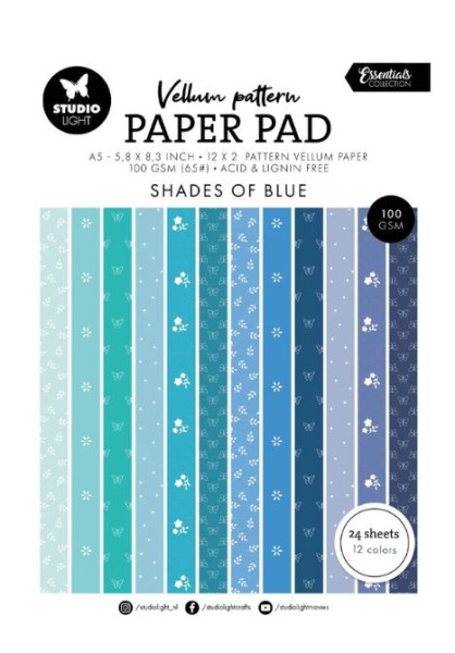 Studio Light • Essentials Vellum Paper Pad Spring blue print