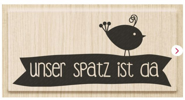 Heyda KnorrPrandell Holzstempel unser spatz ist da