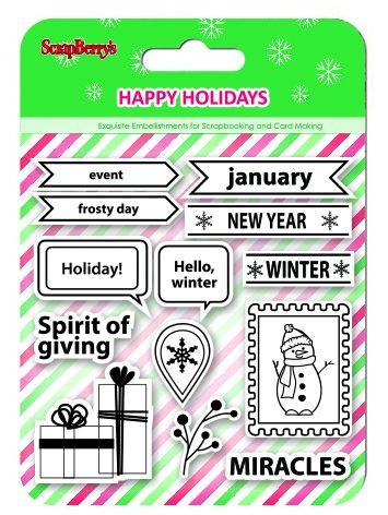 ScrapBerry´s Clearstamps Happy Holiday - Spirit of giving
