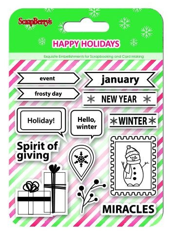 ScrapBerry´s Clearstamps Happy Holiday - Spirit of giving