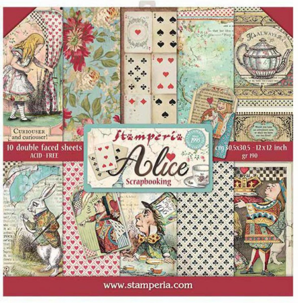 Stamperia Paper Pack Alice 12x12